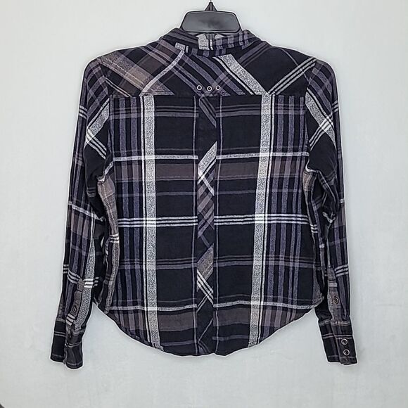 Free People Button Down Flannel Shirt Size XS - Picture 8 of 8
